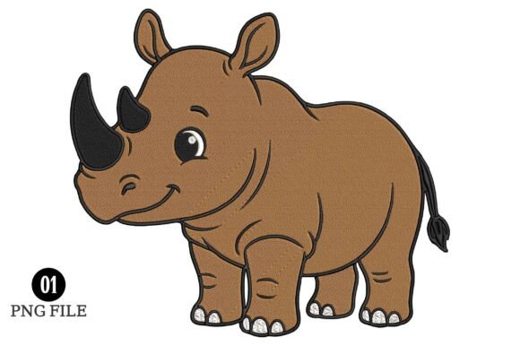 Cute Rhino Embroidery Design Review for Gifts