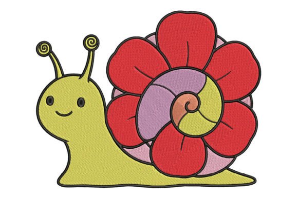 Cute Snail Flower Embroidery Design Review