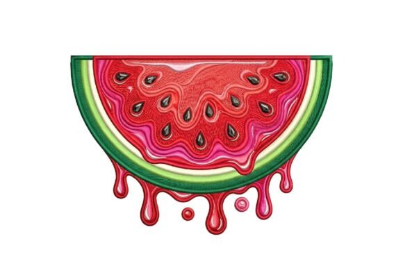 Dripping Watermelon Embroidery PNG: A Seasonal Design Review