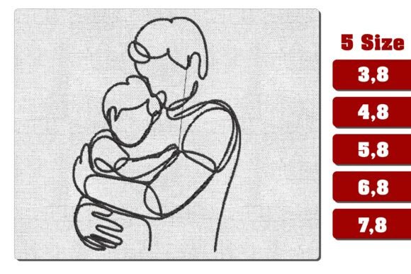 Father and Son Hug Embroidery Line Review
