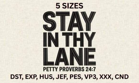 Stay in Thy Lane Embroidery Design Review