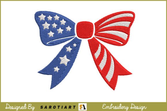 USA Bow Independence Day Embroidery Review