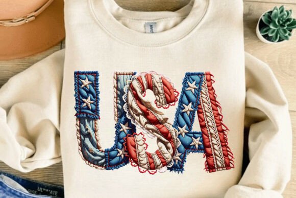 USA Embroidery PNG: A Patriotic Touch for Handmade Gifts
